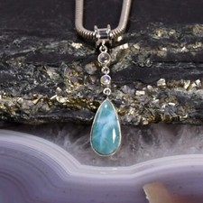 Larimar anhänger 925er gebraucht kaufen  Berlin