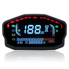 Velocímetro de motocicleta LCD digital tacômetro medidor KM/H MPH DC 8-12V universal, usado comprar usado  Enviando para Brazil