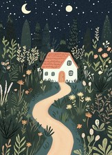 Używany, Plakat 13x18cm Wzory dla Dzieci, Dziewczynki i Chłopca - Domek 2 na sprzedaż  PL