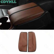 Para VW Touareg 2011-2018 couro marrom console médio apoio de braço caixa painel capa 2* comprar usado  Enviando para Brazil