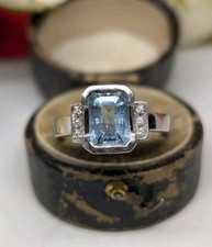 18ct aquamarine diamond for sale 18ct aquamarine diamond for sale  UK