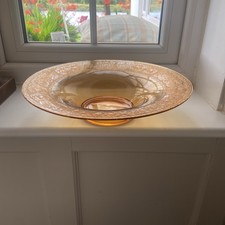Vintage amber etched for sale  FALKIRK
