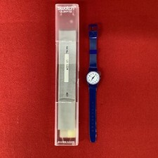 Usado, Relógio de quartzo Swatch Kids azul borrado GL 124 na caixa - Não testado (J) #919 comprar usado  Enviando para Brazil