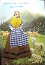 Cartolina lourdes bernadette usato  Sermide e Felonica