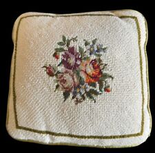 Vtg needlepoint pillow for sale  Shipping to Ireland