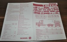 1984 Scania T142 E 6x4 especificação caminhão folheto Prospekt Brasil comprar usado  Enviando para Brazil