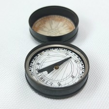 Usado, ANTIGO RELÓGIO DE SOL DE BOLSO BÚSSOLA VITORIANA GEORGIANA LATÃO PANTOCRONÔMETRO c.1850 comprar usado  Enviando para Brazil