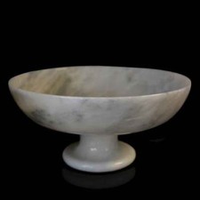 Bol Pot en Marbre Blanc Avec Pied White Marble Old Bowl Old Vase D.25cm, usado comprar usado  Enviando para Brazil