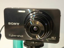 Używany, Sony Cyber-shot DSC-W580 16.1MP Digital Camera Black w/Battery Charger Box na sprzedaż  Wysyłka do Poland