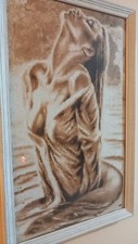 Quadro ricamato punto usato  Amelia