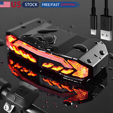 Lanterna traseira de bicicleta LED buzina alarme sinais de mudança de direção luz de freio USB recarregável comprar usado  Enviando para Brazil