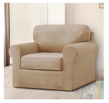 Stretch velvet armchair for sale  CANNOCK