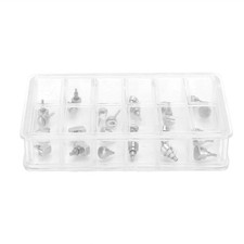 Pacote com 24 kit de reparo de relojoeiro variedade de botões de pressão de relógio de aço inoxidável comprar usado  Enviando para Brazil
