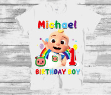 Camiseta de aniversário personalizada feita à mão, camiseta tema festa infantil personalizada comprar usado  Enviando para Brazil