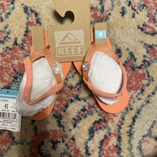 Sandálias REEF Peach FLIP FLOPS bebê crianças tamanho EUA 6 novas Reino Unido 5 UE 22 sapatos de peixe comprar usado  Enviando para Brazil