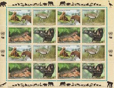 UNO New York - 2000 - Mi.-Nr. 831-834 Gefährdete Arten (VIII) - Fauna Klbg. **, usado comprar usado  Enviando para Brazil