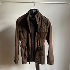 Jaqueta Mudo Collection masculina 36 marrom 100% couro nobuck cintura com cinto zíper completo comprar usado  Enviando para Brazil