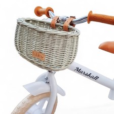 Wiklinowy koszyk rowerowy biegowy oliwkowy na pasy kierownice DumpyMINI 22 cm na sprzedaż  PL