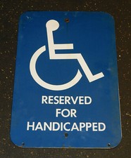 Reserved handicapped porcelain for sale  USA