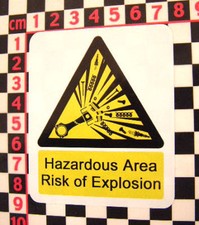 Risk explosion sticker for sale  BEWDLEY
