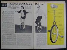 Unicycle 1960 build for sale  Shipping to Ireland