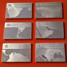 6 lingotes de plata conmemorativos con sello total 179 g segunda mano  Embacar hacia Mexico