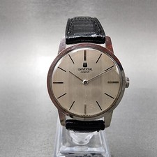 Relógio masculino universal Geneve 31 mm mostrador prateado aço inoxidável redondo funcionamento manual comprar usado  Enviando para Brazil