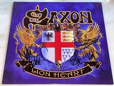 SAXON Lionheart RARE FULLY SIGNED ORIGINAL 2016 VINYL LP AUTOGRAPHED BY 4 NWOBHM comprar usado  Enviando para Brazil