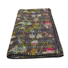Colcha acolchoada Kantha verão reversível cobertor queen Kantha boho hippie comprar usado  Enviando para Brazil