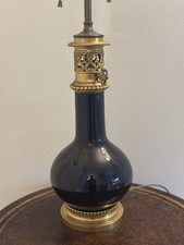 Usado, Abajur de mesa vintage cobalto e bronze dourado francês? Como está LEIA! comprar usado  Enviando para Brazil