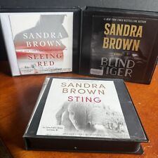 Lot: 3 Sandra Brown Audio Book CD Set Seeing Red Blind Tiger Sting Fiction Novel, usado comprar usado  Enviando para Brazil