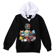 Camiseta Toca Life World estampa infantil com capuz fino manga longa camiseta Boca comprar usado  Enviando para Brazil