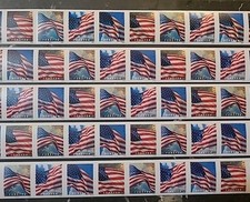 40 EE. UU.  Estampillas Forever (autoadhesivas) 4 banderas  segunda mano  Embacar hacia Mexico