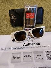 Usado, Ray-Ban RB2140 965 50 22 3N WAYFARER Feito à Mão na ITÁLIA Branco e Preto Certificado comprar usado  Enviando para Brazil