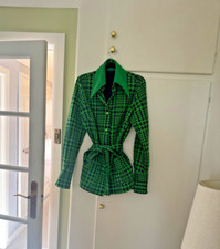 Vintage green houndstooth for sale  POOLE