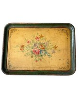 Bandeja floral vintage de madeira pintada à mão núcleo chique gasto 23 x 17” comprar usado  Enviando para Brazil