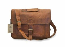 Nova bolsa de ombro grande marrom genuína feita à mão para homens em estilo vintage comprar usado  Enviando para Brazil