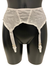 Vintage white suspender for sale  CHESTERFIELD