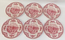 Conjunto de 6 pratos de pão e manteiga rosa castelos da Grã-Bretanha antiga Johnson Bros England comprar usado  Enviando para Brazil
