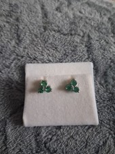 Pair earrings green for sale  NEWCASTLE UPON TYNE