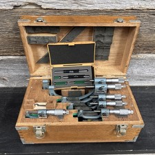 Conjunto de micrômetros Mitutoyo vintage com caixa 193-925 M820-6” conjunto ST com caixa, usado comprar usado  Enviando para Brazil