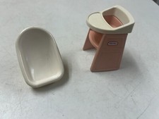 LITTLE TIKES CASA DE BONECAS VINTAGE TAMANHO ROSA BEBÊ CADEIRA ALTA ASSENTO DE CARRO SUBSTITUIR comprar usado  Enviando para Brazil