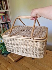 Vintage wicker picnic for sale  FORFAR