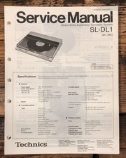 Technics / Panasonic SL-DL1 toca-discos manual de serviço *original* comprar usado  Enviando para Brazil