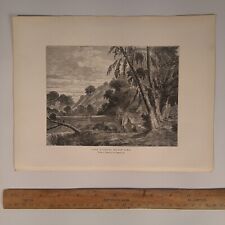 Antique etching deer for sale  WOODBRIDGE