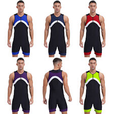 Männer Kontrast Farbe Jumpsuit Ärmellos Surfen Bodysuit Rash Guard Badeanzug comprar usado  Enviando para Brazil