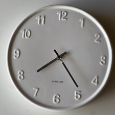 Reloj de Pared Karlsson Moderno Números Blancos Minimalista Cerámica Reloj Colgante ¡Raro! segunda mano  Embacar hacia Mexico