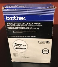 Papel fax Brother Therma Plus 2 rolos #6895 8-1/2" x 164" 1 lacrado novo caixa aberta comprar usado  Enviando para Brazil