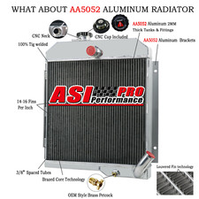 Usado, Radiador de alumínio 4 linhas para 1965-1968 Jeep CJ5 CJ6 DJ5 DJ6 Buick 225 V6 MT EUA comprar usado  Enviando para Brazil