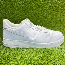 Tênis Nike Air Force 1 Low '07 Feminino Tamanho 11.5 Branco Couro Atlético comprar usado  Enviando para Brazil